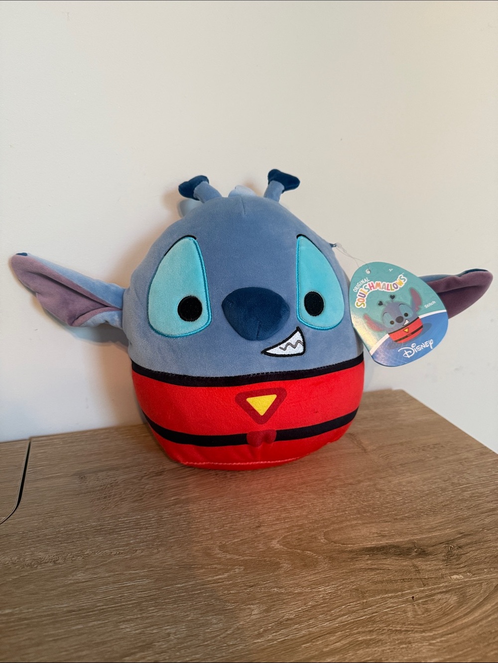 Disney Stitch Plush in Blue, Aqua and Red Superhero Outfit